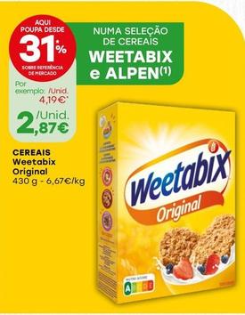 Oferta de Weetabix - Cereais Original por 2,87€ em Intermarché