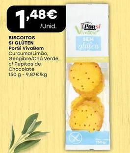 Oferta de Porsi Vivabem - Biscoitos S/ Gluten por 1,48€ em Intermarché