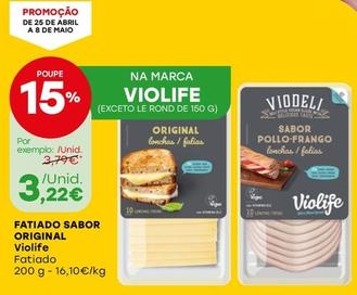 Oferta de Violife - Fatiado Sabor Original por 3,22€ em Intermarché