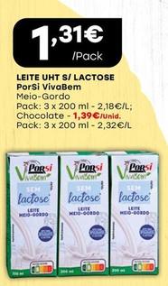 Oferta de Porsi - Leite Uht S/ Lactose Vivabem por 1,31€ em Intermarché