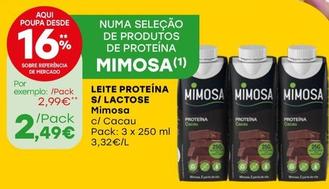 Oferta de Mimosa - Leite Proteína S/ Lactose por 2,49€ em Intermarché