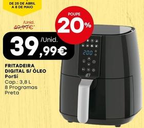Oferta de Porsi - Fritadeira Digital S / Óleo por 39,99€ em Intermarché
