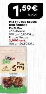 Oferta de Porsi - Mix Frutos Secos Biológicos por 1,59€ em Intermarché