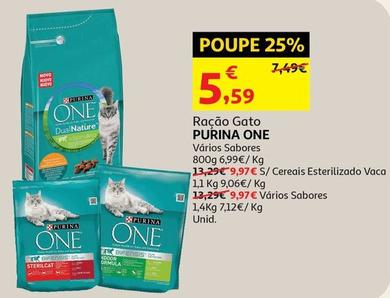 Oferta de PurinaOne - Ração Gato Indoor Peru  por 5,59€ em Auchan