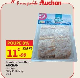 Oferta de Auchan - Lombos Bacalhau  por 11,99€ em Auchan