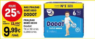 Oferta de Dodot - Fraldas Bebe Seco por 9,99€ em Intermarché