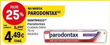 Oferta de Parodontax - Dentifrico por 4,49€ em Intermarché