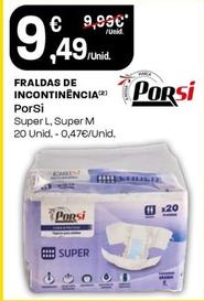 Oferta de Porsi - Fraldas De Incontinencia por 9,49€ em Intermarché