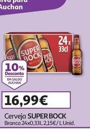 Oferta de Super Bock - Cerveja por 16,99€ em Auchan