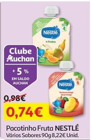 Oferta de Nestlé - Pacotinho Fruta por 0,74€ em Auchan