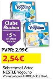 Oferta de Nestlé - Sobremesa Láctea Yogolino por 2,54€ em Auchan