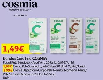 Oferta de Cosmia - Bandas Cera Fria por 1,49€ em Auchan