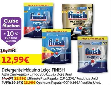 Oferta de Finish - Detergente Maquina Loica por 12,99€ em Auchan