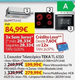 Oferta de Teka - Exaustor Telescópico TL 6310  por 84,99€ em Auchan