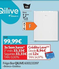 Oferta de Qilive - Frigo Bar 600133397 por 99,99€ em Auchan