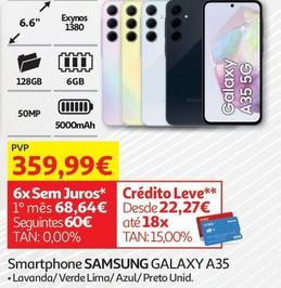 Oferta de Samsung - Smartphone Galaxy A35 por 359,99€ em Auchan