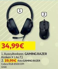Oferta de Gaming Razer - Auscultadores por 34,99€ em Auchan