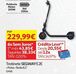 Oferta de Segway - Trotinete E2E por 229,99€ em Auchan
