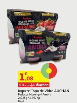 Oferta de Auchan - Logurte Copo De Vidro por 1,08€ em Auchan