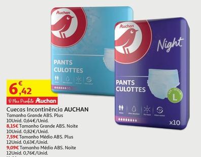 Oferta de Auchan - Cuecas Incontinência por 6,42€ em Auchan