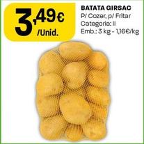Oferta de Batata Girsac por 3,49€ em Intermarché