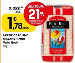 Oferta de Pato Real - Arroz Carolino Malandrinho por 1,78€ em Intermarché