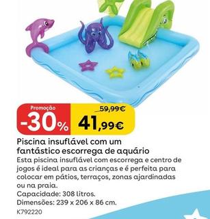 Oferta de Bestway - Piscina Insuflãvel Com Um Fantastico Escorrega De Aquãrio  por 41,99€ em Toys R Us