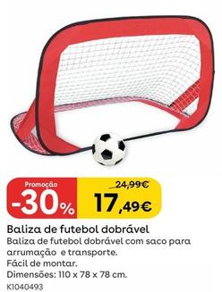 Oferta de Sun & Sport - Baliza De Futebol Dobravel  por 17,49€ em Toys R Us