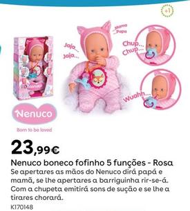 Oferta de Nenuco - Boneco Fofinho 5 Funções - Rosa por 23,99€ em Toys R Us
