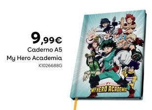 Oferta de Caderno A5 My Hero Academia por 9,99€ em Toys R Us