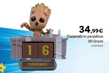 Oferta de Calendário Perpétuo 3D Groot por 34,99€ em Toys R Us
