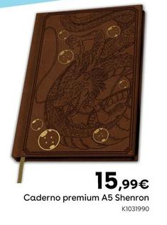 Oferta de Caderno Premium A5 Shenron por 15,99€ em Toys R Us