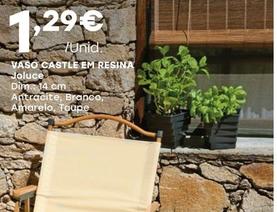 Oferta de Vaso Castle Em Resina por 1,29€ em Intermarché