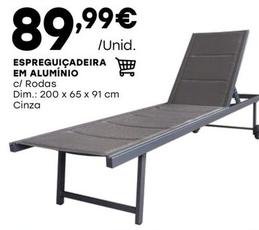 Oferta de Espreguiçadeira Em Aluminio por 89,99€ em Intermarché