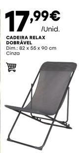Oferta de Cadeira Relax Dobrável por 17,99€ em Intermarché