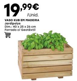 Oferta de Vaso Kub Em Madeira por 19,99€ em Intermarché