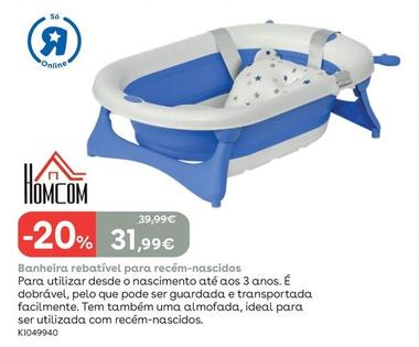 Oferta de Homcom - Banheira Rebativel Para Recem-Nascidos por 31,99€ em Toys R Us