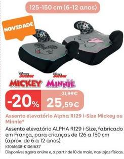 Oferta de Mickey Mouse - Assento Elevatorio Alpha R129 I-Size por 25,59€ em Toys R Us