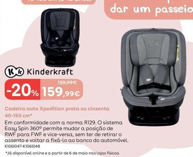 Oferta de Kinderkraft - Cadeira Auto Xpedition Preta Ou Cinzenta 40-150 Cm por 159,99€ em Toys R Us
