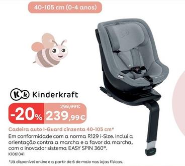 Oferta de Kinderkraft - Cadeira Auto I-Guard Cinzenta 40-105 Cm por 239,99€ em Toys R Us
