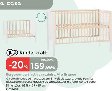 Oferta de Kinderkraft - Berco Convertivel De Madeira Mia Branco por 159,99€ em Toys R Us