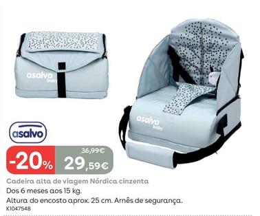 Oferta de Asalvo - Cadeira Alta De Viagem Nordica Cinzenta por 29,59€ em Toys R Us
