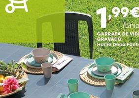 Oferta de Home Deco Factory - Garrafa De Vidro Gravado por 1,99€ em Intermarché