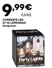Oferta de Koopman - Corrente Led C/ 10 Lampadas por 9,99€ em Intermarché