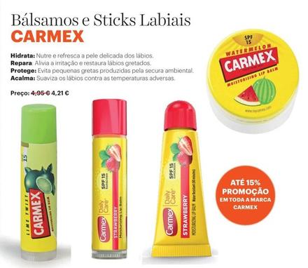 Oferta de Carmex - Balsamos e Sticks Labiais por 4,21€ em Auchan