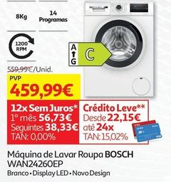 Oferta de Bosch - Máquina De Lavar Roupa WAN24260EP por 459,99€ em Auchan