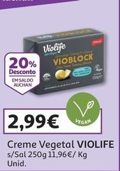 Oferta de Violife - Creme Vegetal por 2,99€ em Auchan