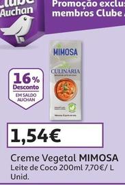 Oferta de Mimosa - Creme Vegetal por 1,54€ em Auchan