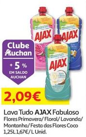 Oferta de Ajax - Lava Tudo Fabuloso por 2,09€ em Auchan