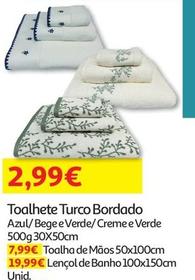 Oferta de Toalhete Turco Bordado por 2,99€ em Auchan
